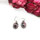 Rhodonite Earrings in Silver