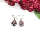 Rhodonite Earrings in Silver