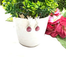 Rhodonite Earrings in Silver