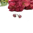 Rhodonite Earrings in Silver