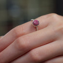 Rhodonite Adjustable Rings in Silver