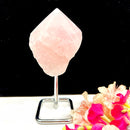 Rose quartz Points on Stand from Brazil