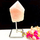 Rose quartz Points on Stand from Brazil