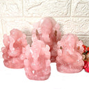 Large Ganeshas in Rose Quartz