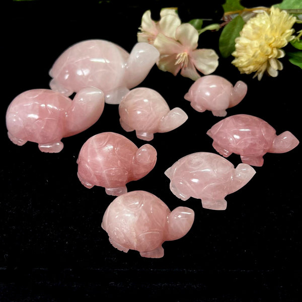 Turtles in Rose Quartz (Harmony and Love)