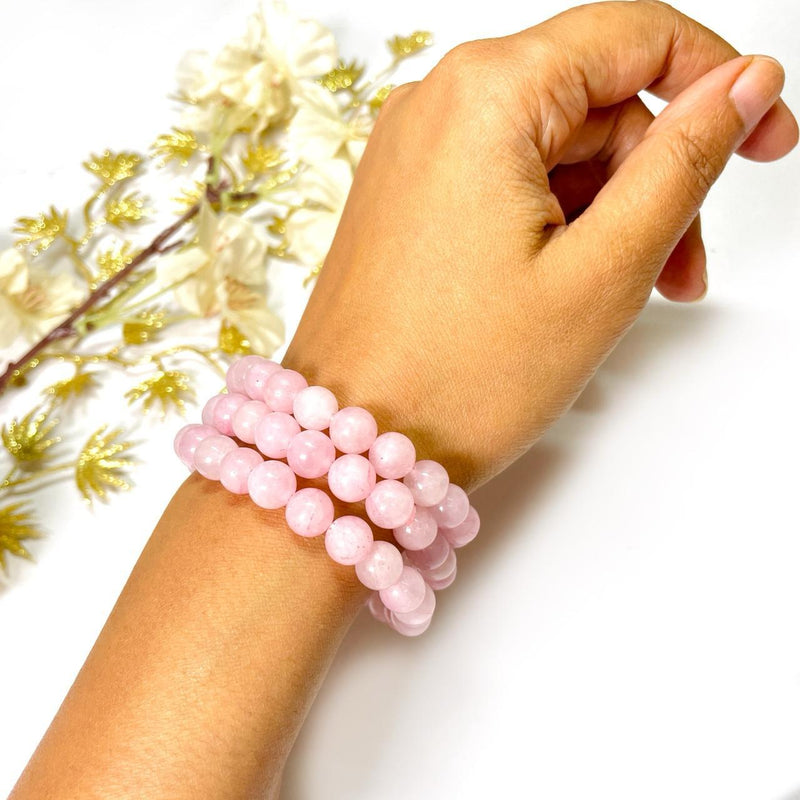 Buy Handmade Real Rose Quartz Stone Healing Bracelet - Pink Online at the  Best Price in India - Loopify