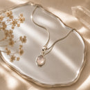Rose Quartz Small Pendants in Silver