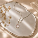 Rose Quartz Small Pendants in Silver