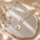 Rose Quartz Small Pendants in Silver