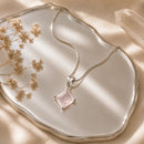 Rose Quartz Small Pendants in Silver