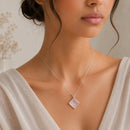 Rose Quartz Small Pendants in Silver