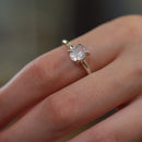 Rose Quartz Adjustable Ring in Silver (for Love and Romance)