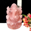 Large Ganeshas in Rose Quartz