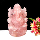 Large Ganeshas in Rose Quartz