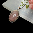 Rose Quartz Pendants in Silver Premium Collection (Love, Romance, Relationships)