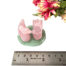 Rose Quartz Ducks on Jade Leaf ( For Romance and Love )
