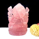 Large Ganeshas in Rose Quartz