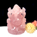 Large Ganeshas in Rose Quartz