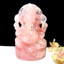 Large Ganeshas in Rose Quartz