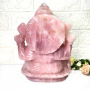 Large Ganeshas in Rose Quartz