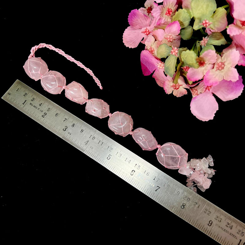 Rose Quartz Hanging Tumbles for Love, Peace & Harmony