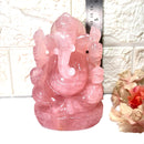 Large Ganeshas in Rose Quartz
