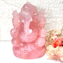 Large Ganeshas in Rose Quartz