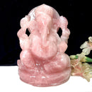 Large Ganeshas in Rose Quartz