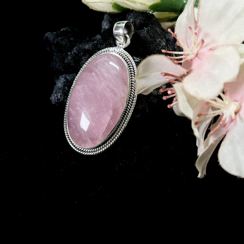 Rose Quartz Pendants in Silver Premium Collection (Love, Romance, Relationships)