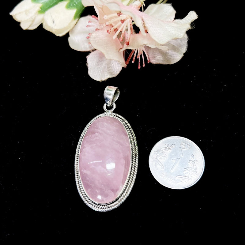 Rose Quartz Pendants in Silver Premium Collection (Love, Romance, Relationships)