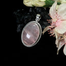 Rose Quartz Pendants in Silver Premium Collection (Love, Romance, Relationships)