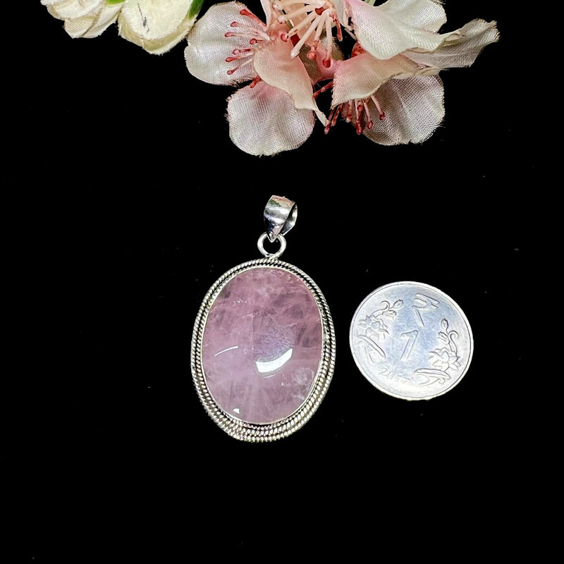 Rose Quartz Pendants in Silver Premium Collection (Love, Romance, Relationships)