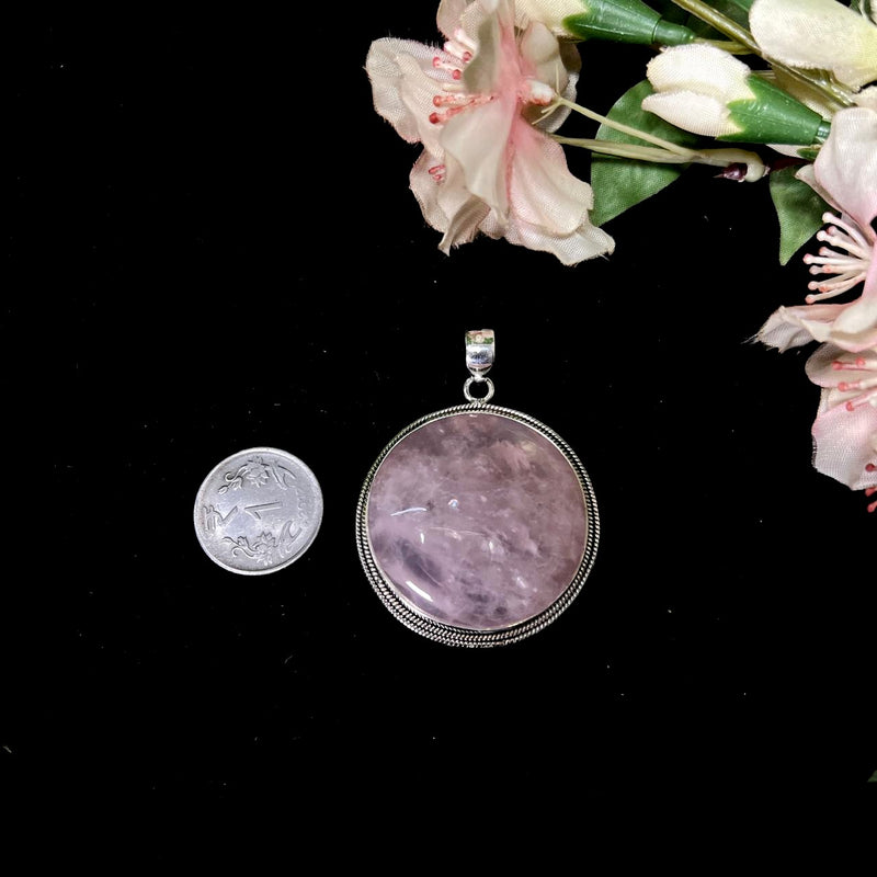 Rose Quartz Pendants in Silver Premium Collection (Love, Romance, Relationships)