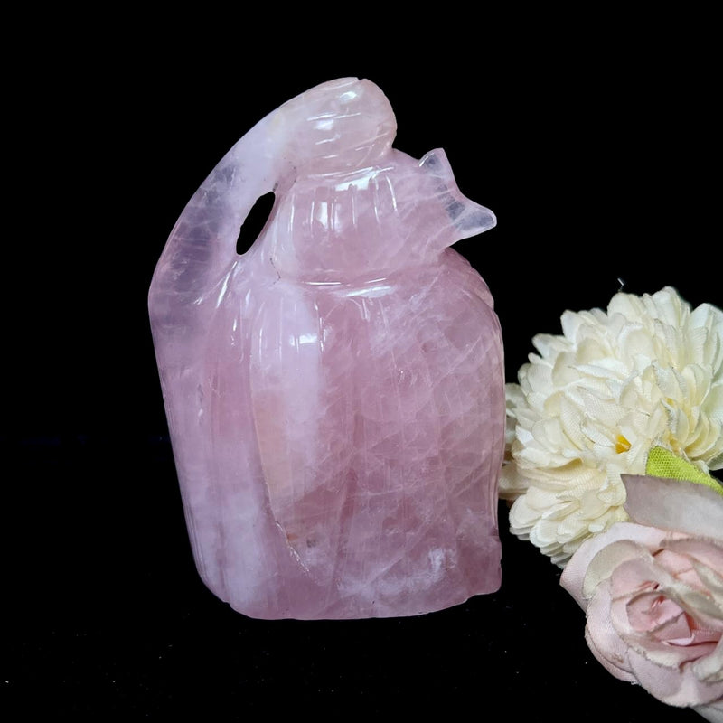 Shiva Head in Rose Quartz