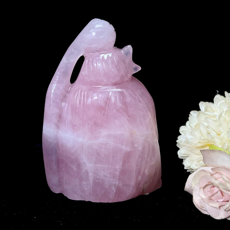 Shiva Head in Rose Quartz