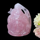 Shiva Head in Rose Quartz