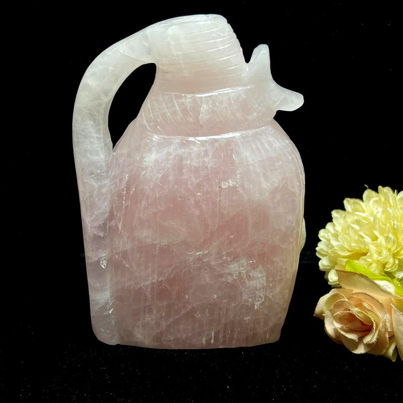 Shiva Head in Rose Quartz