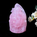 Shiva Head in Rose Quartz