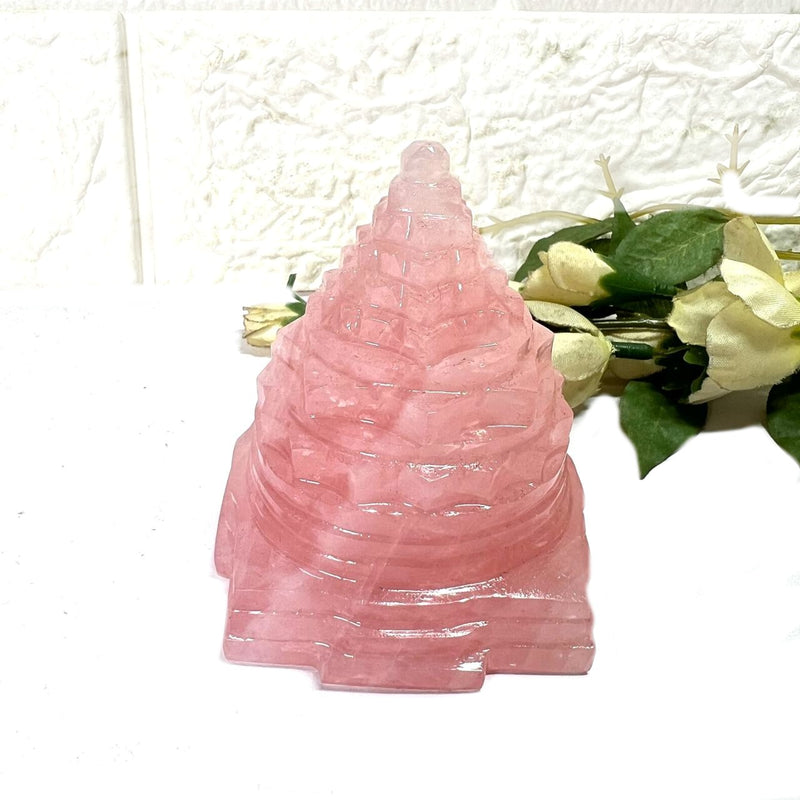 Shree (Shri) Yantra in Rose Quartz (Meditation)