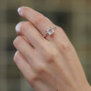 Rose Quartz Adjustable Ring in Silver (for Love and Romance)