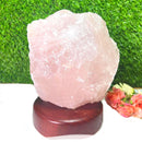 Rose Quartz on Wooden Stand