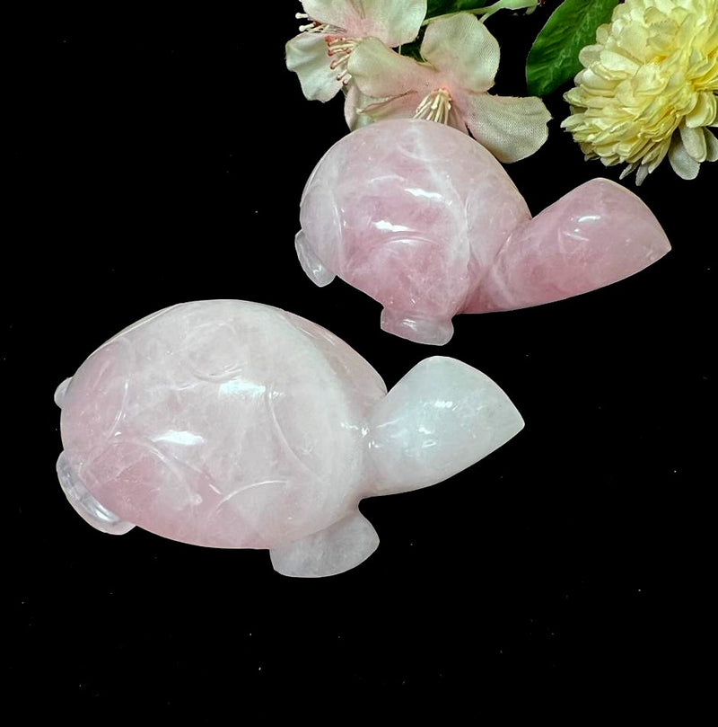 Turtles in Rose Quartz (Harmony and Love)