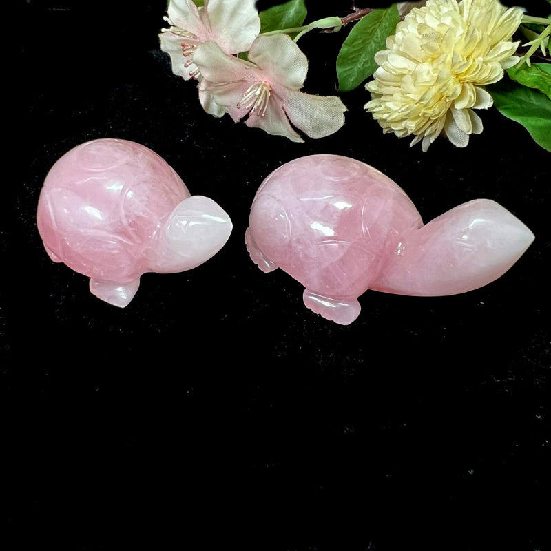 Turtles in Rose Quartz (Harmony and Love)