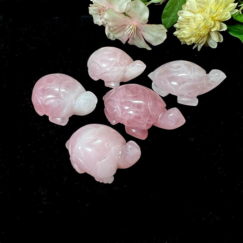 Turtles in Rose Quartz (Harmony and Love)