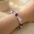 Amethyst, Rose Quartz and Clear Quartz Bracelet (Love and Calm)