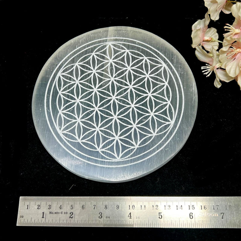 Selenite Large Charging Plates ( 6 inch)