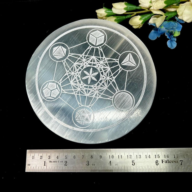 Selenite Large Charging Plates ( 6 inch)