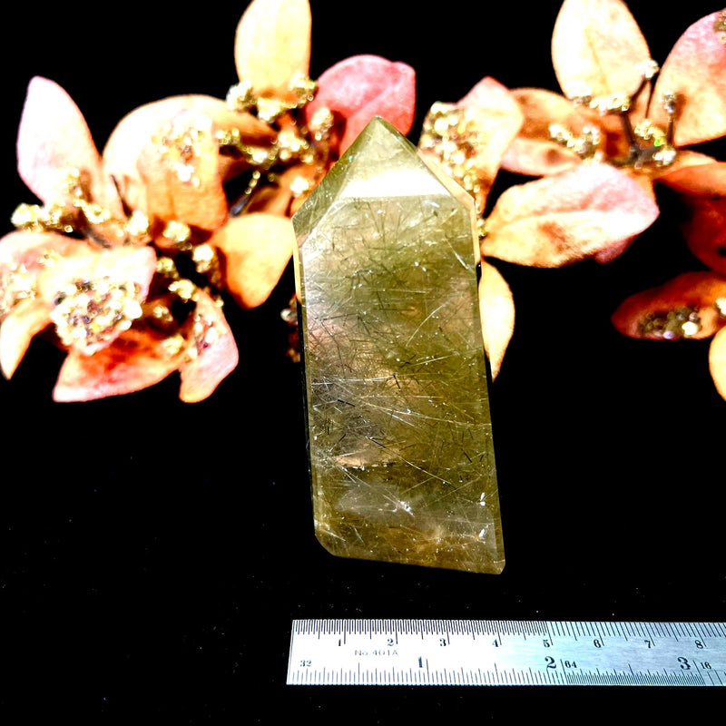Golden and Green Rutile Quartz Free Forms (Transition)