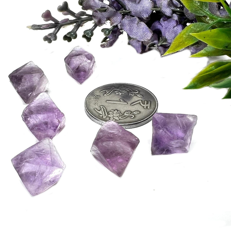 Natural Fluorite Octahedrons (Blue, Purple and Green)