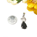 Saffordite / Chintamani and Herkimer Diamond Quartz Pendant in Silver